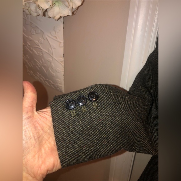 Banana Republic Jacket olive green 2 button blazer, wool. SZ 6 - Picture 10 of 15